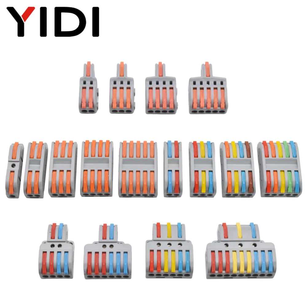 Threadless Push Pin - 5pcs สายแยก Push-in การเชื่อมต่อ Terminal BLOCK