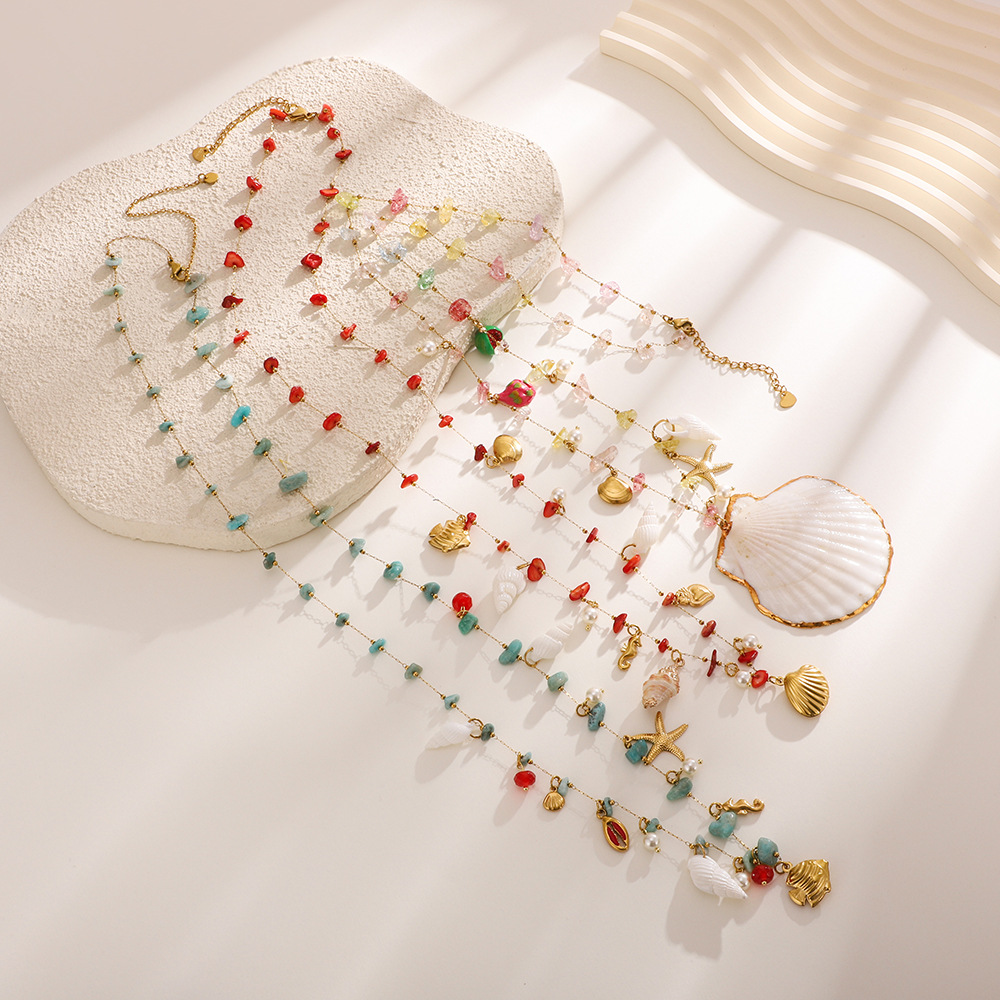 เข็มขัดโซ่ประดับจี้เปลือกหอยขน - Body Jewelry Waterproof บทวิจารณ์และราคา