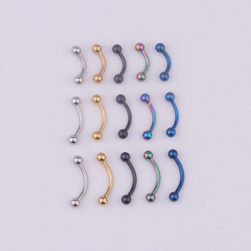 5 ชิ้น/ล็อต บาร์เบลสแตนเลส 316 - Rook Curved Barbell บทวิจารณ์และราคา