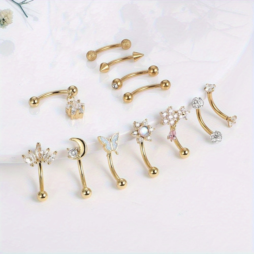 Florideco 1PC สแตนเลสสตีล Rook - Rook Curved Barbell บทวิจารณ์และราคา