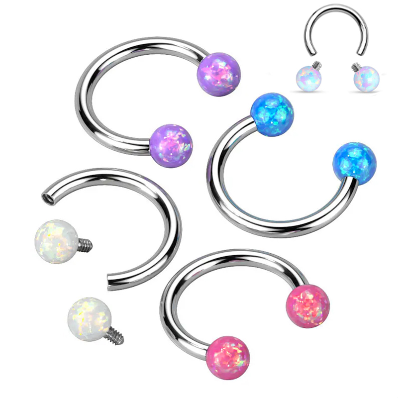 วงแหวนจมูกเกือกม้าโอปอลเหล็กสำ - Rook Curved Barbell บทวิจารณ์และราคา