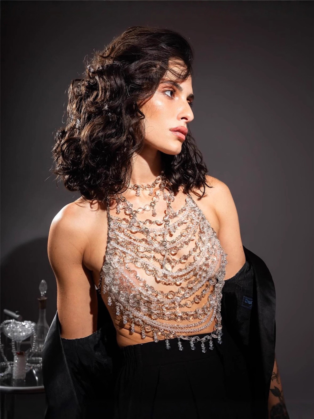 เสื้อกล้ามประดับลูกปัดทำมือ จี - Body Jewelry Vest บทวิจารณ์และราคา