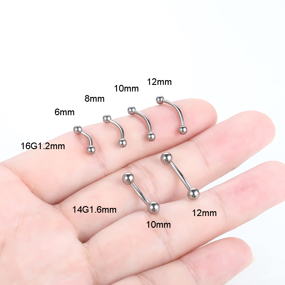 10 ชิ้น/ล็อต G23 ไทเทเนียมคิ้ว - Rook Curved Barbell บทวิจารณ์และราคา