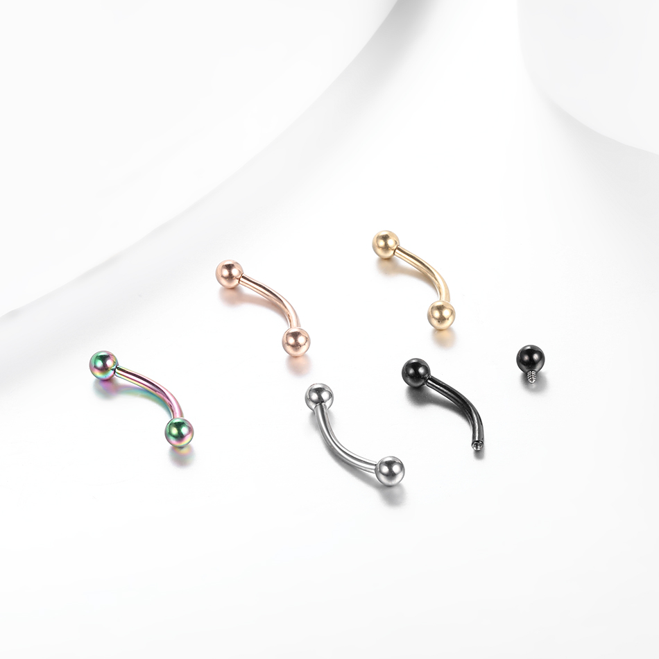 10 ชิ้น/ล็อต G23 ไทเทเนียมคิ้ว - Rook Curved Barbell บทวิจารณ์และราคา