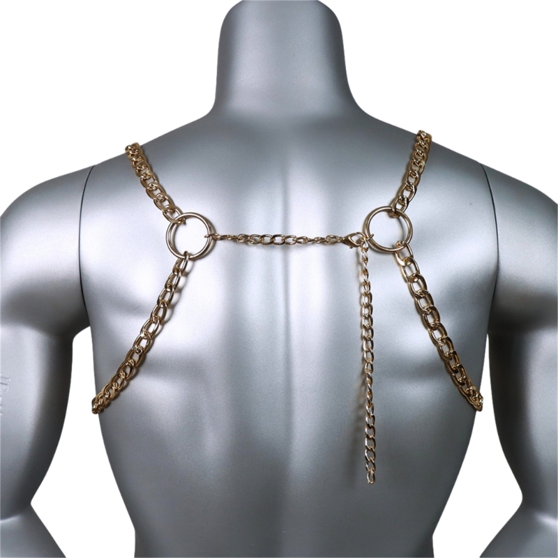 ผู้ชายเซ็กซี่โลหะหน้าอก CHAIN  - Body Jewelry Men บทวิจารณ์และราคา