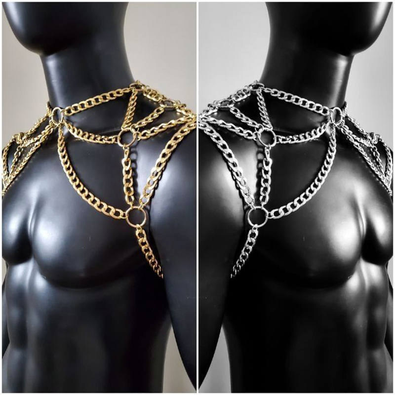 Punk Men ไหล่ Body Chain กลับส - Body Jewelry Men บทวิจารณ์และราคา
