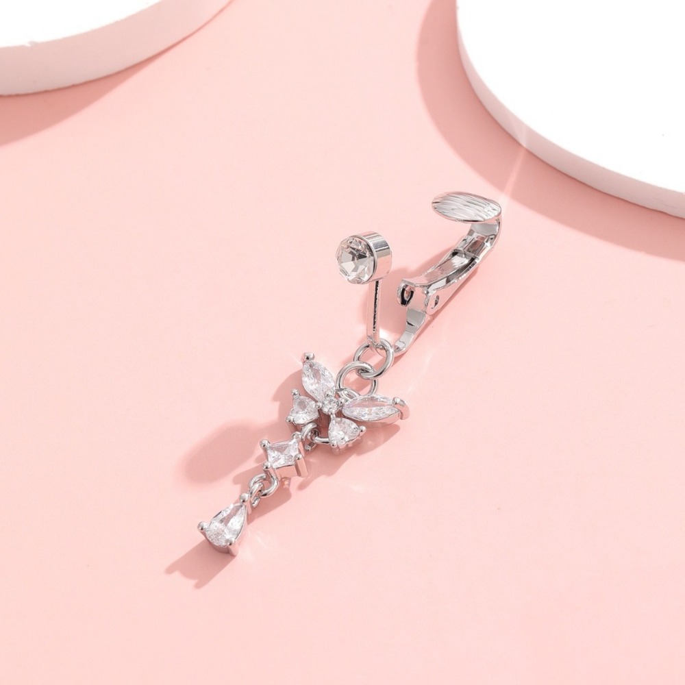 คลิปหนีบสะดือลายผีเสื้อ ประดับ - Body Jewelry Materials บทวิจารณ์และราคา