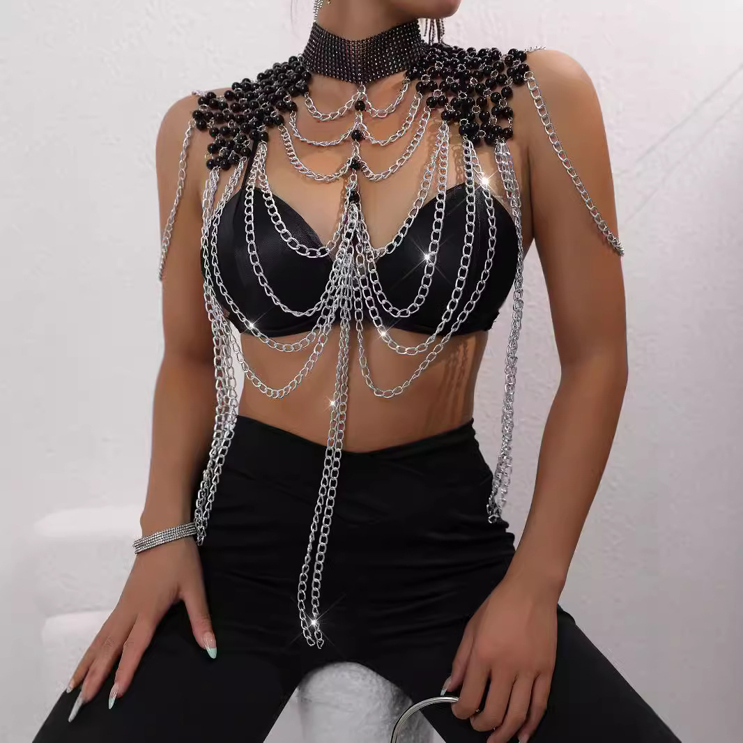 ผู้หญิงบิกินี่เพิร์ลเสื้อกั๊กห - Body Jewelry Vest บทวิจารณ์และราคา