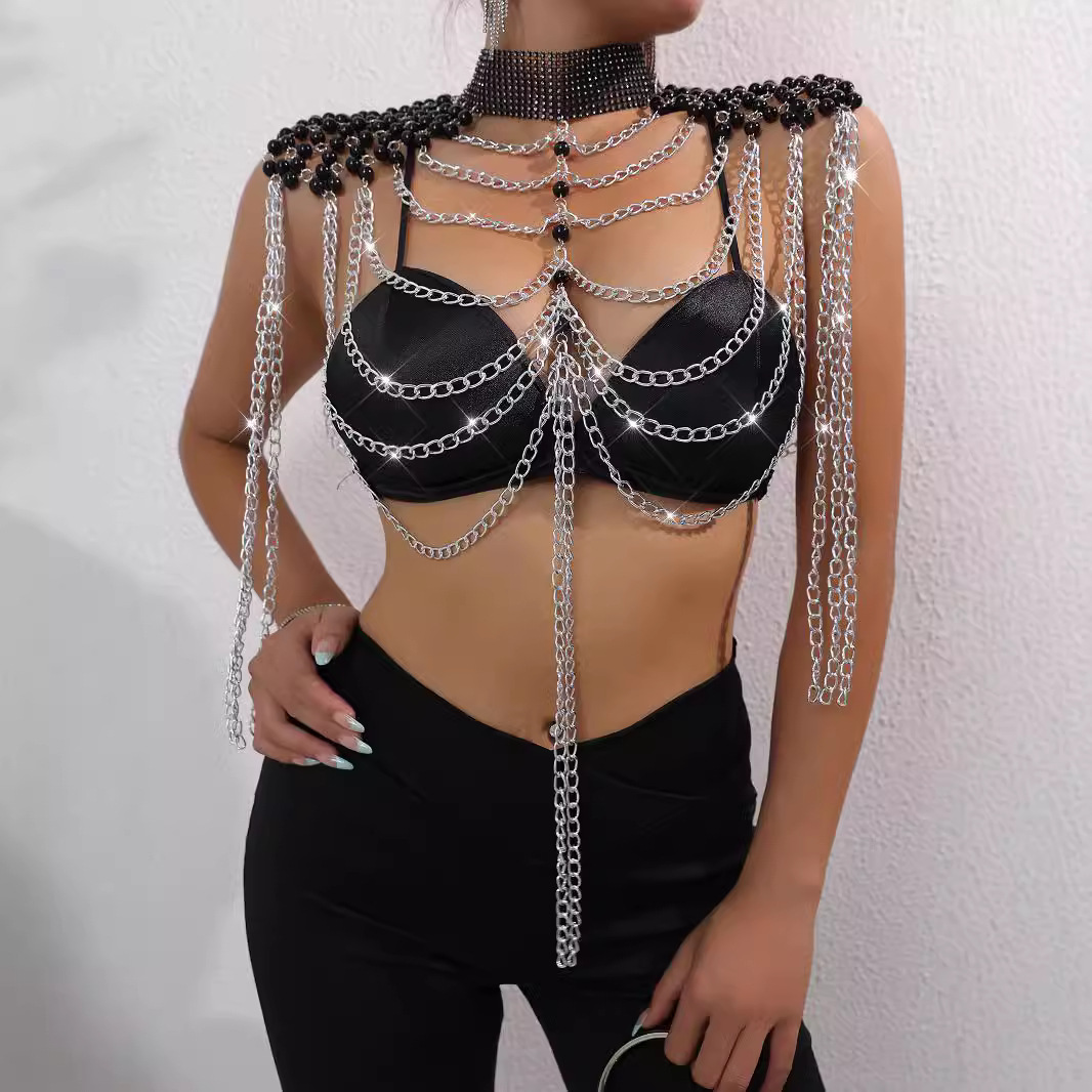 ผู้หญิงบิกินี่เพิร์ลเสื้อกั๊กห - Body Jewelry Vest บทวิจารณ์และราคา