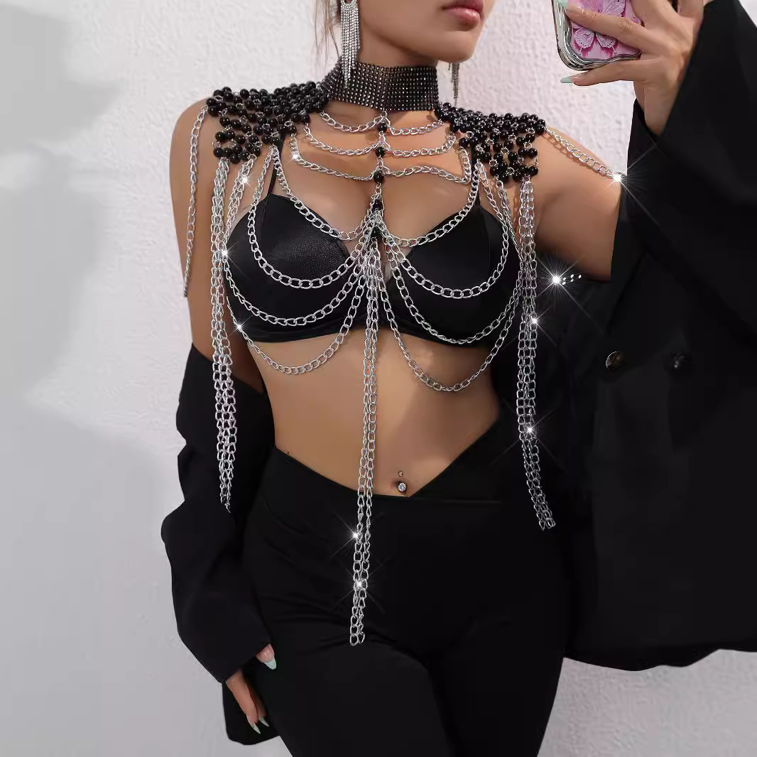 ผู้หญิงบิกินี่เพิร์ลเสื้อกั๊กห - Body Jewelry Vest บทวิจารณ์และราคา