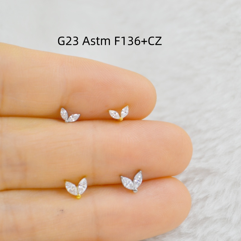 ต่างหูไทเทเนียม G23 มาตรฐาน AS - Rook Curved Barbell บทวิจารณ์และราคา