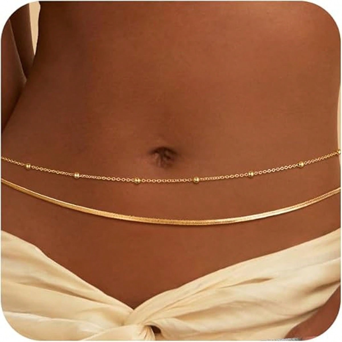 สร้อยเอวทองสำหรับผู้หญิง, สร้อ - Body Jewelry Waterproof บทวิจารณ์และราคา